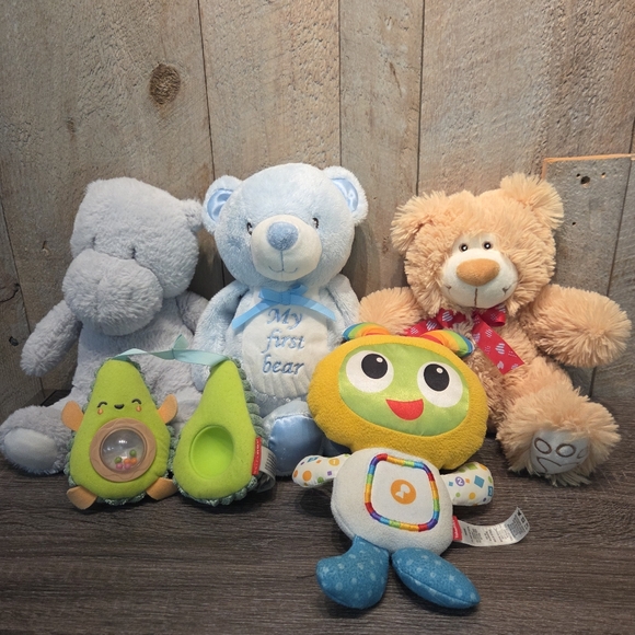 Baby Toddler Toys Rattle Beatbo Skip Hop Assorted Brands Teddy Bears Lot Of 5 - Picture 1 of 11